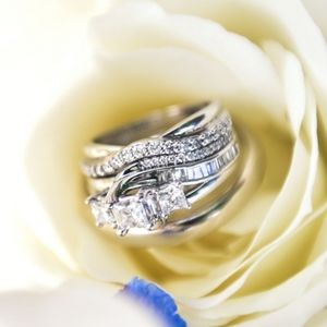 Diamond Wedding Band and Engagement Ring